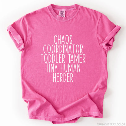 Chaos Coordinator Toddler Tamer Tiny Human Herder T-Shirt