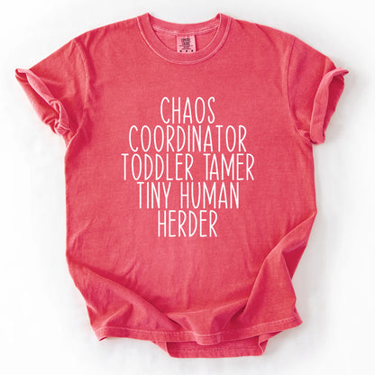 Chaos Coordinator Toddler Tamer Tiny Human Herder T-Shirt
