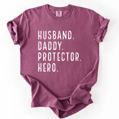 Husband Daddy Protector Hero T-Shirt