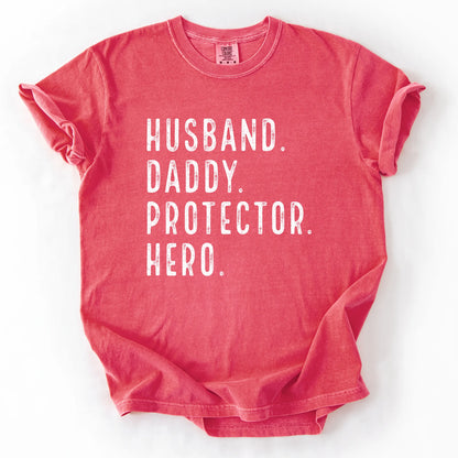 Husband Daddy Protector Hero T-Shirt