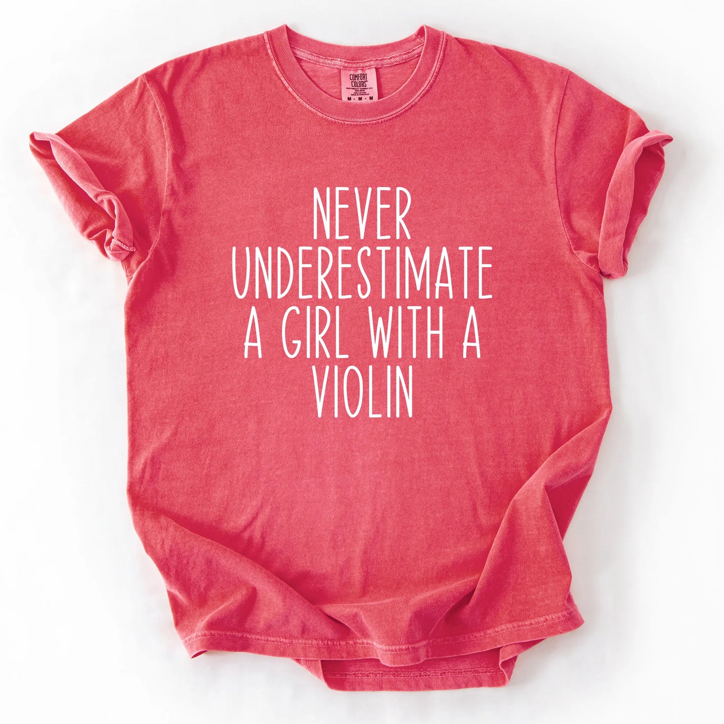 Never Underestimate A Girl With A Violin T-Shirt